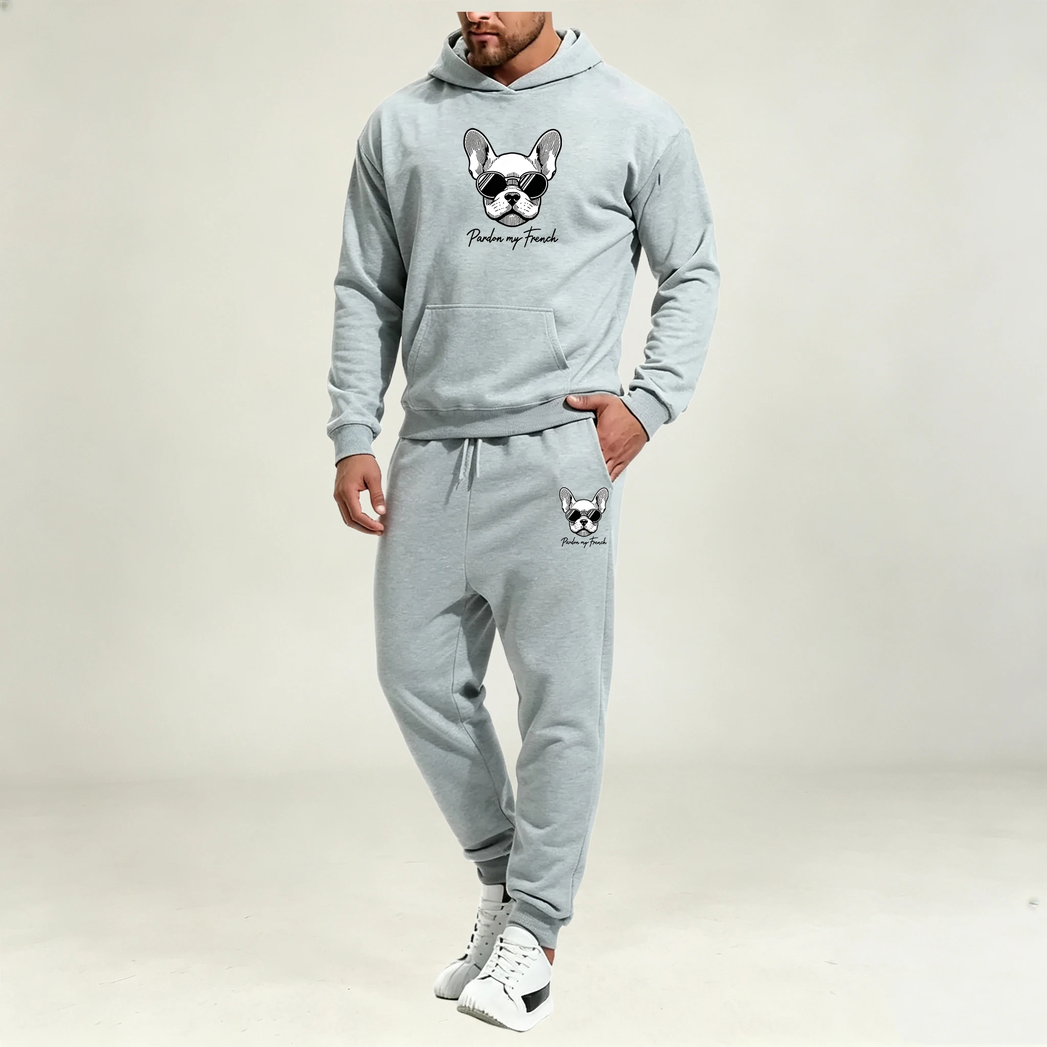 Warm Winter Clothing - Men Clothing Sets 2Pcs Autumn Winter
