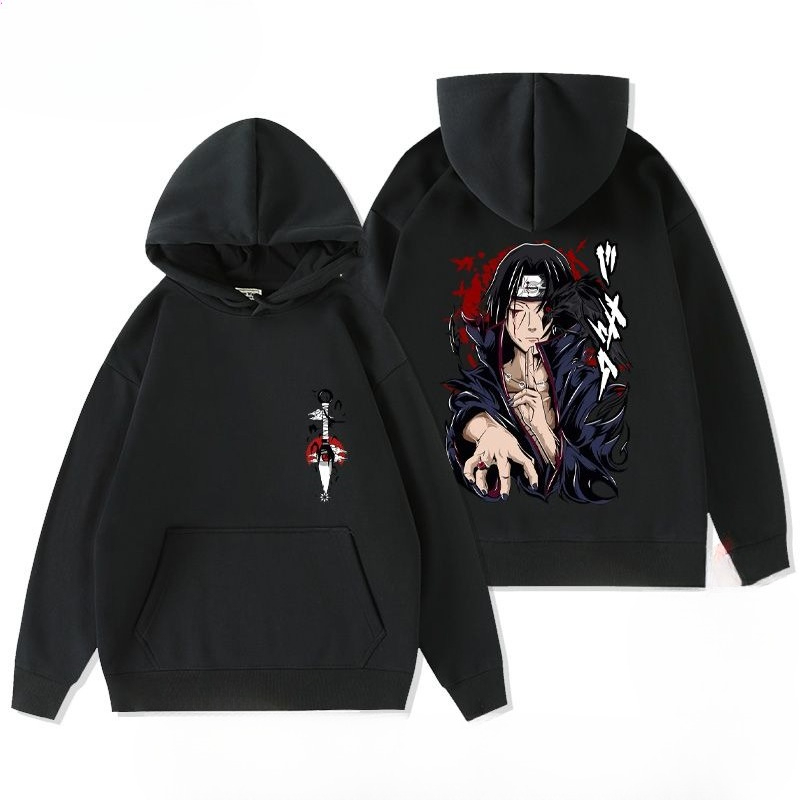 Winter Clothing Anime - Naruto Retro Anime Printed Hoodie Sweatshirt