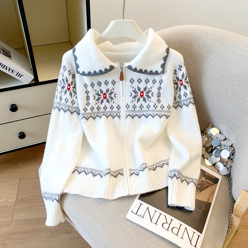 Winter Clothing In French - Women's Elegant French Style Zipper Long