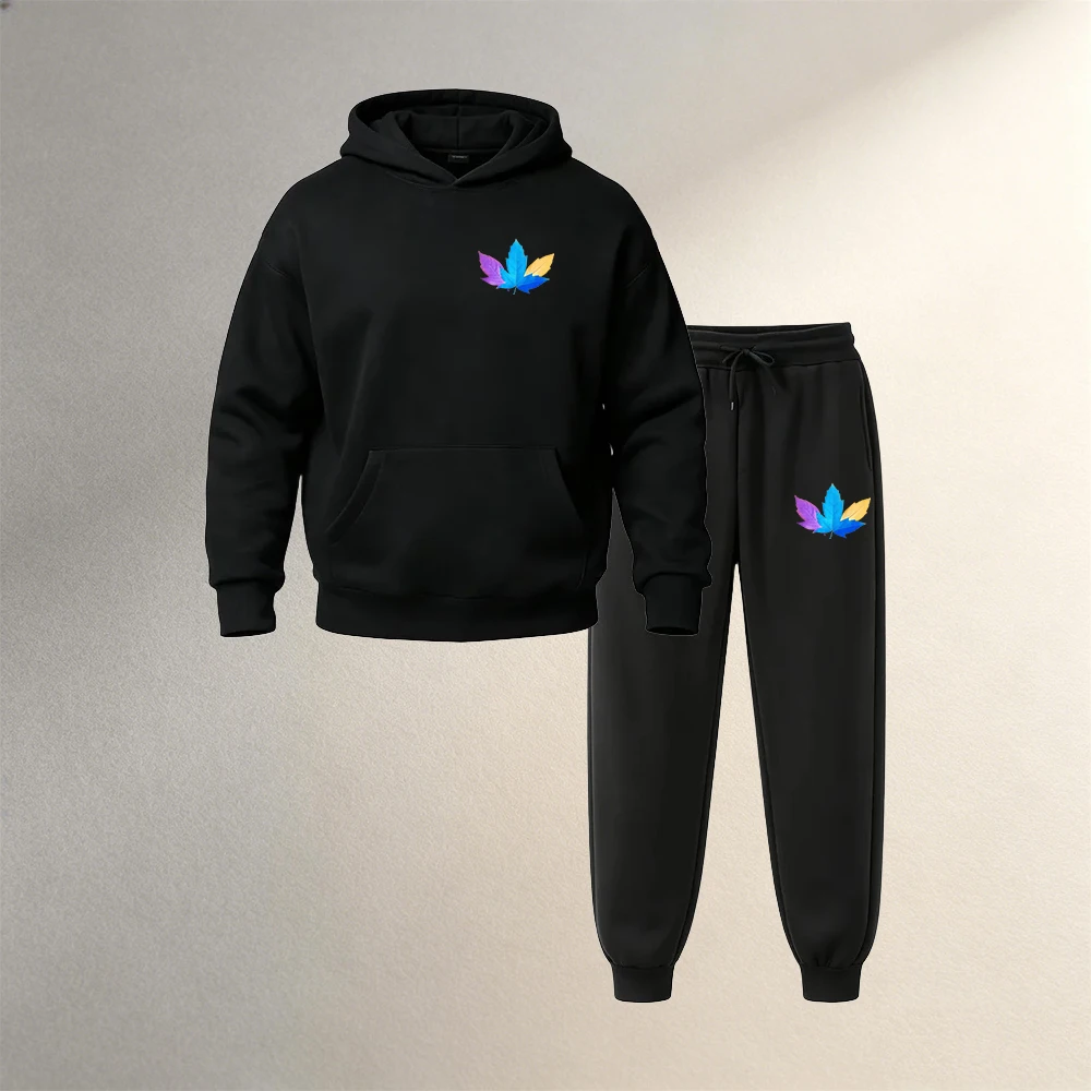 Warm Winter Clothing - Men Clothing Sets Pullover 2Pcs Autumn