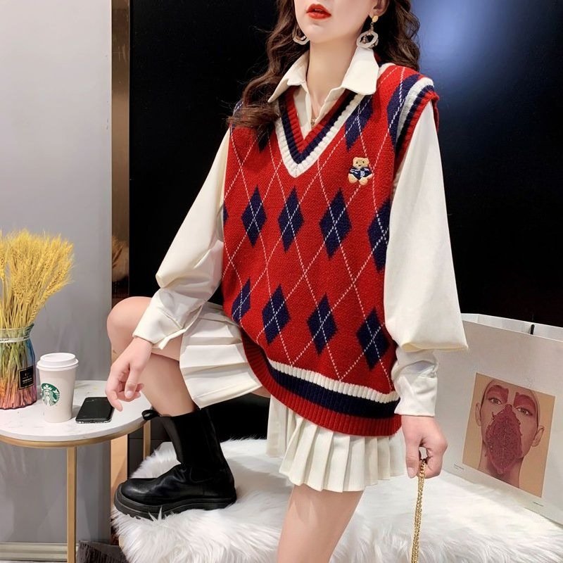 Red Knit Vests for Women Sleev - огляд і ціна Winter Clothing Trends 2025 Women'S