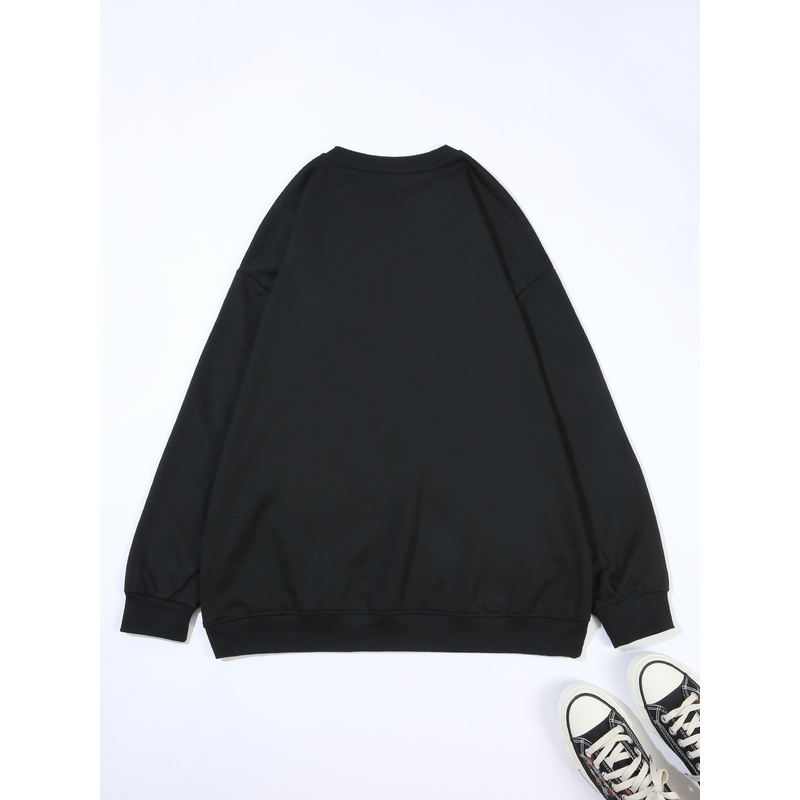 Cute Cat Print Pullover Sweats - огляд і ціна Winter Clothing Ladies
