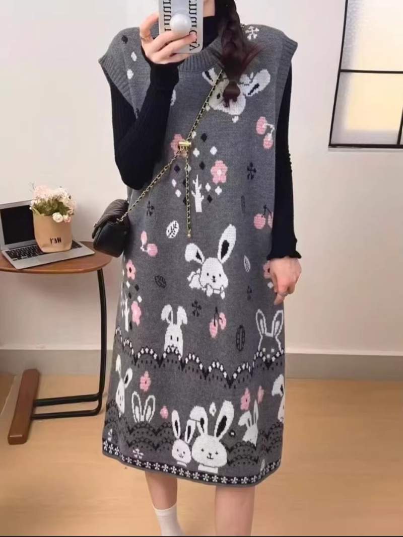 Lazy Cartoon Sweater Vest Dres - огляд і ціна Winter Clothing Trends 2025 Women'S