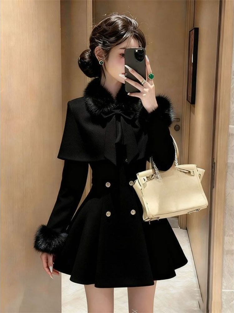 French Elegant Vintage Woolen  - огляд і ціна Winter Clothing Ladies
