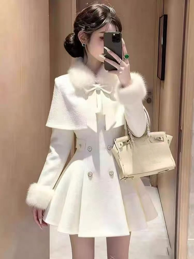 French Elegant Vintage Woolen  - огляд і ціна Winter Clothing Ladies