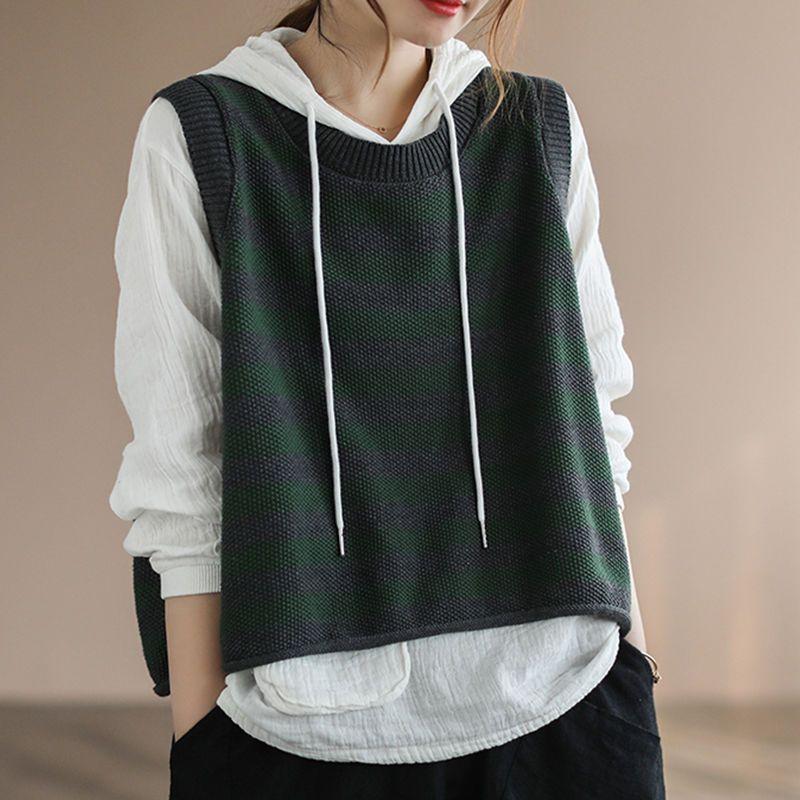 Knit Vests For Women Striped L - огляд і ціна Winter Clothing Trends 2025 Women'S