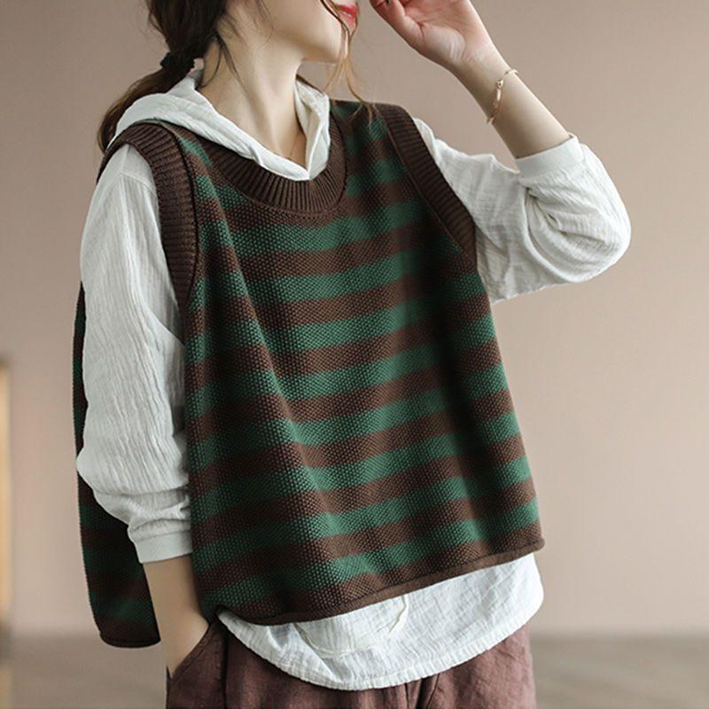 Knit Vests For Women Striped L - огляд і ціна Winter Clothing Trends 2025 Women'S