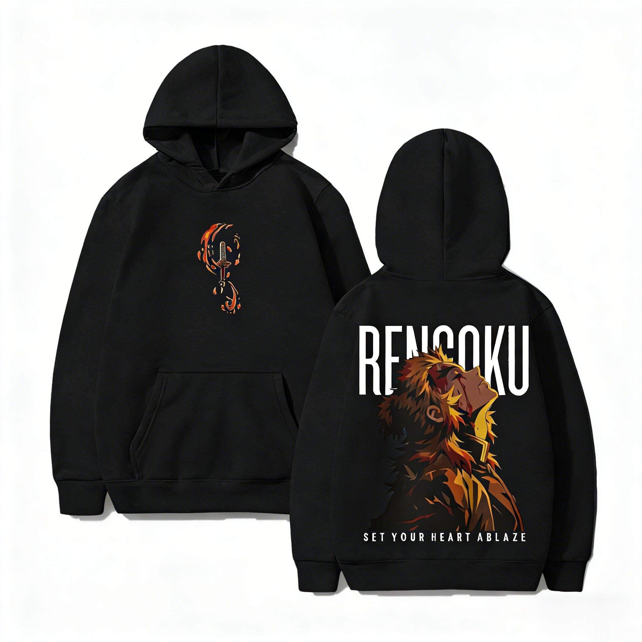 Demon Slayer Rengoku Hoodie An - огляд і ціна Winter Clothing Anime