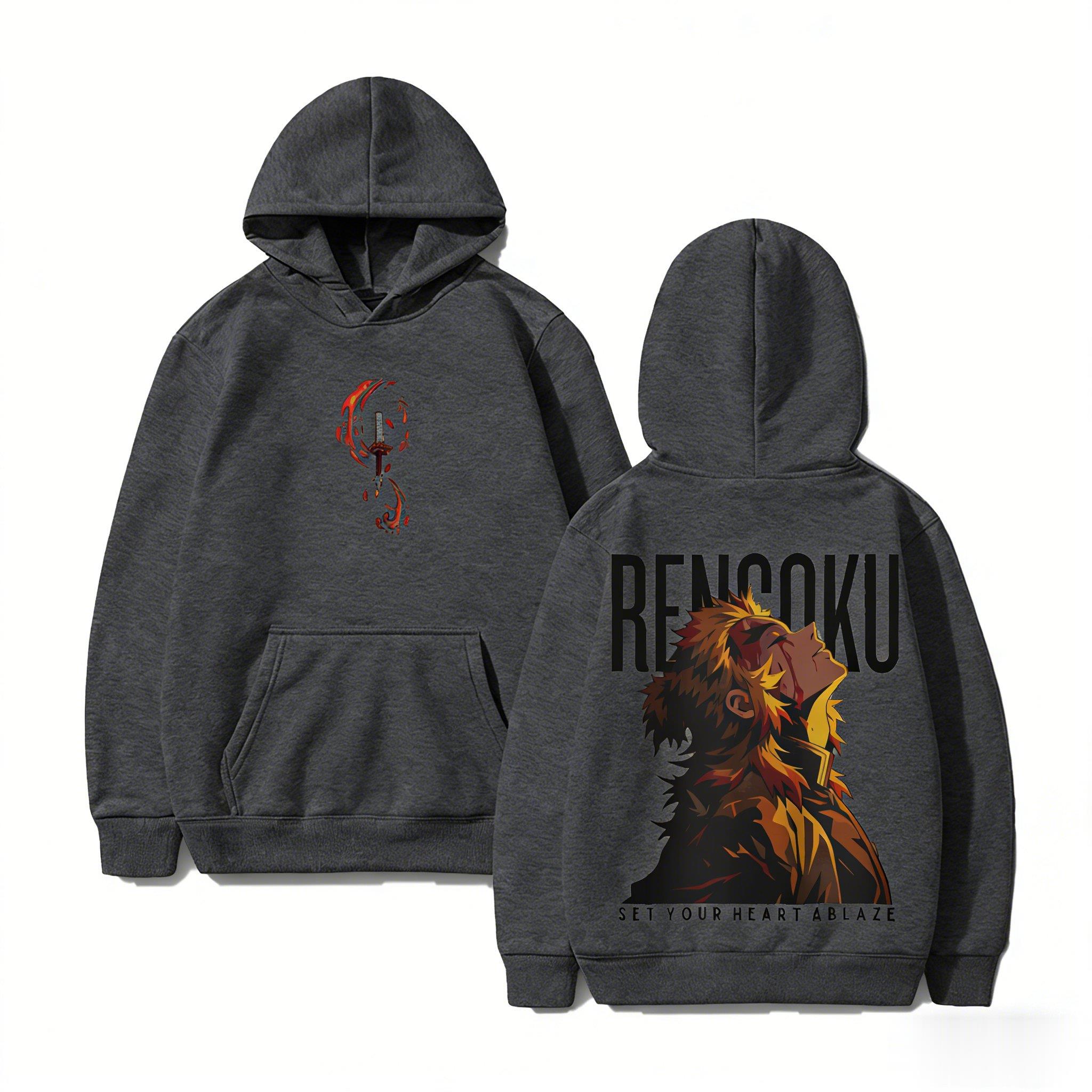 Demon Slayer Rengoku Hoodie An - огляд і ціна Winter Clothing Anime