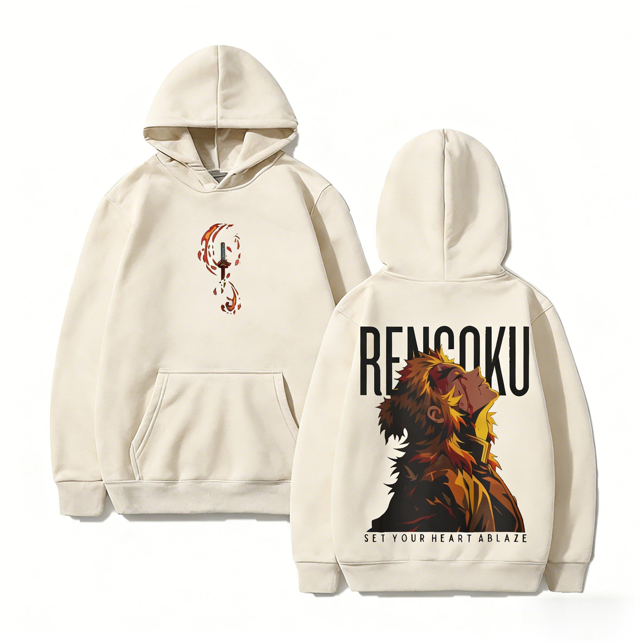 Demon Slayer Rengoku Hoodie An - огляд і ціна Winter Clothing Anime