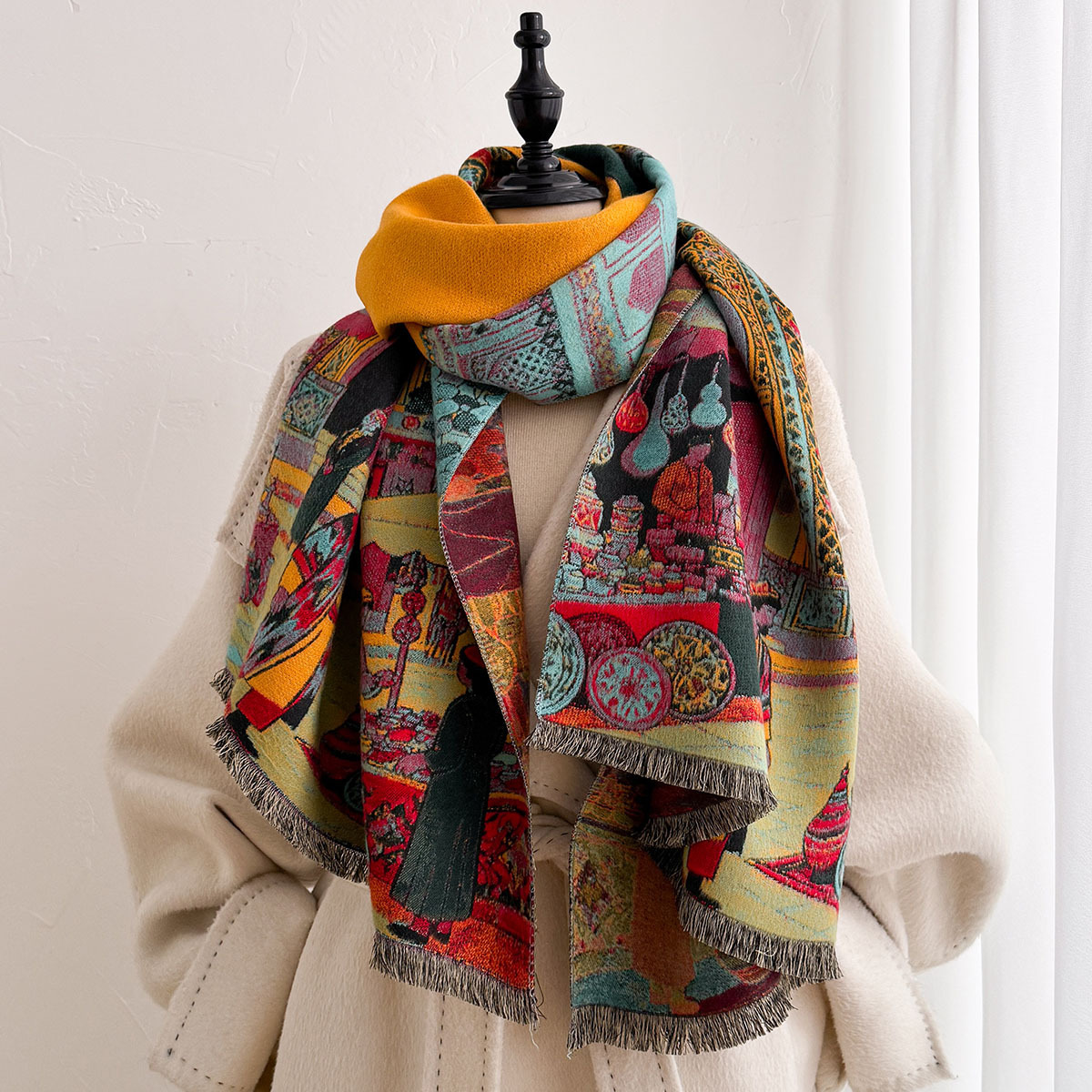 Women Imitation Cashmere Scarf - огляд і ціна Cashmere Scarf Wrap