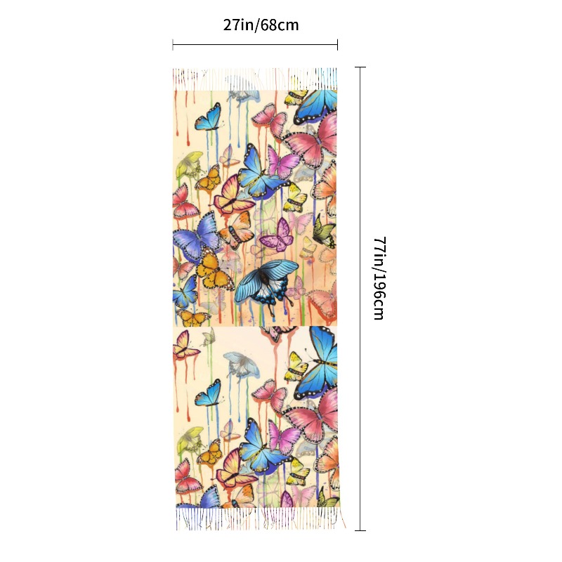 Retro Butterfly Winter Cashmer - огляд і ціна Cashmere Scarf Wrap