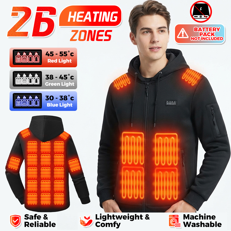 Heating Hoodie 26 Zones Heated - огляд і ціна Winter Clothing Hiking