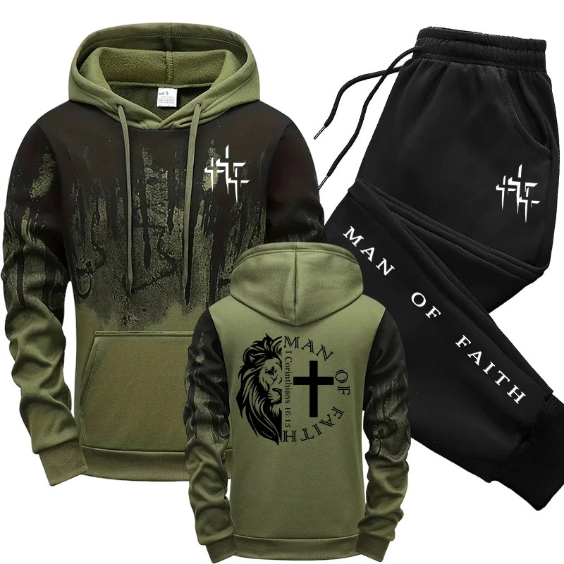 Man of Faith Pattern Men's Set - огляд і ціна Winter Clothing Stores