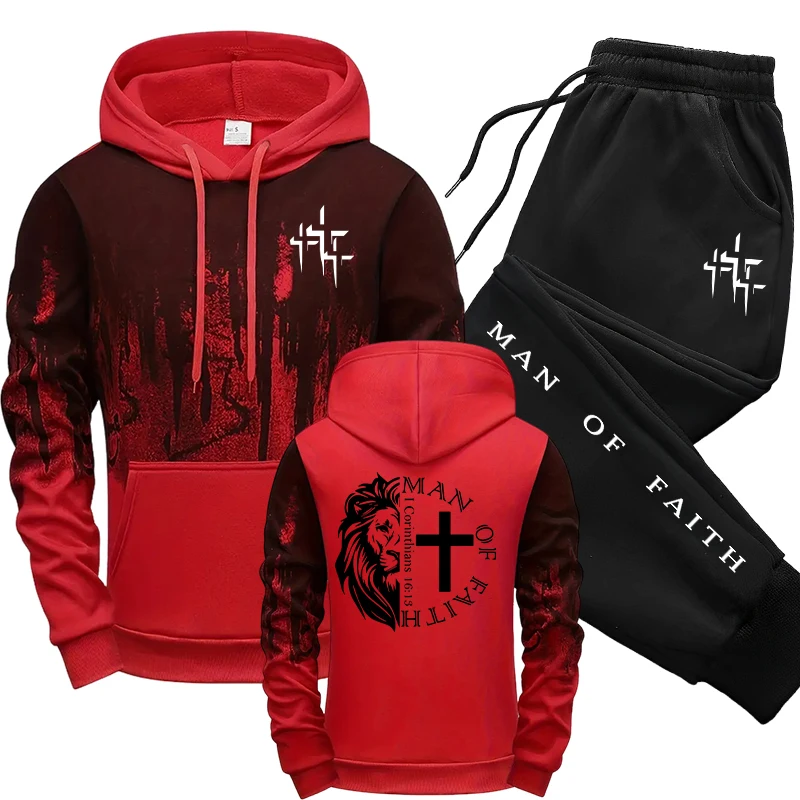 Man of Faith Pattern Men's Set - огляд і ціна Winter Clothing Stores