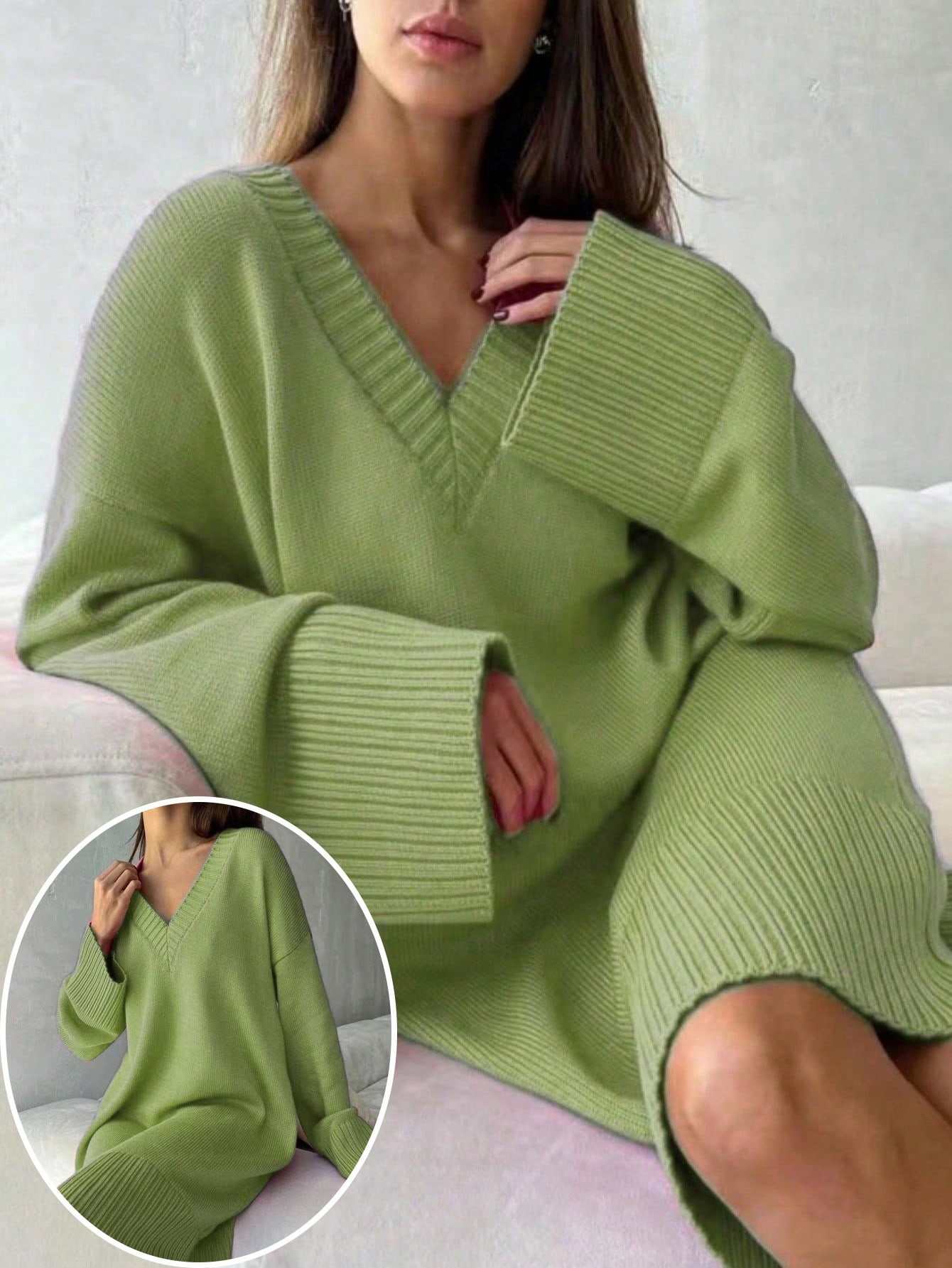 Plus Size Women Solid Color Sw - огляд і ціна Winter Clothing Plus Size